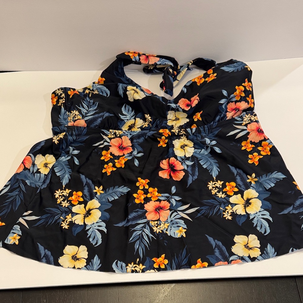 Floral Swim Halter Top